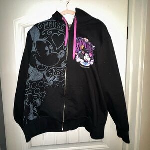 Disney Women's Black Hoodie Sweater